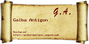 Galba Antigon névjegykártya